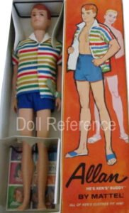 1964+ Allan Vintage Dolls Identified USA 1 1000 Allan straight leg doll 1964