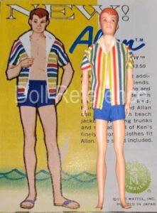 1964+ Allan Vintage Dolls Identified USA 2 1964 Mattel Allan straight leg doll